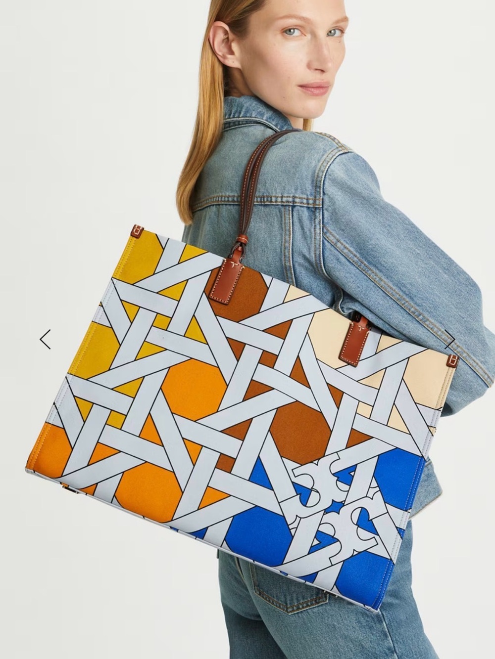 Ella canvas basketweave tote